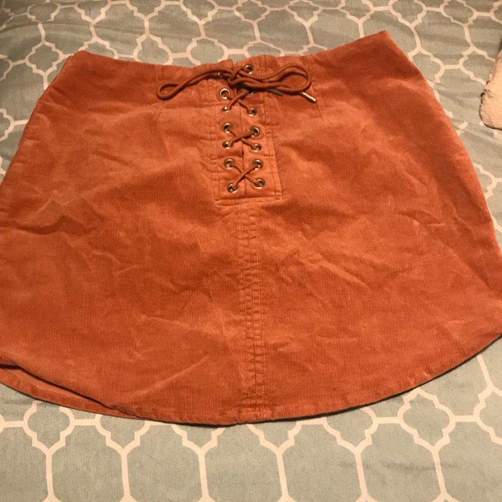 Suede peach skirt 🍑